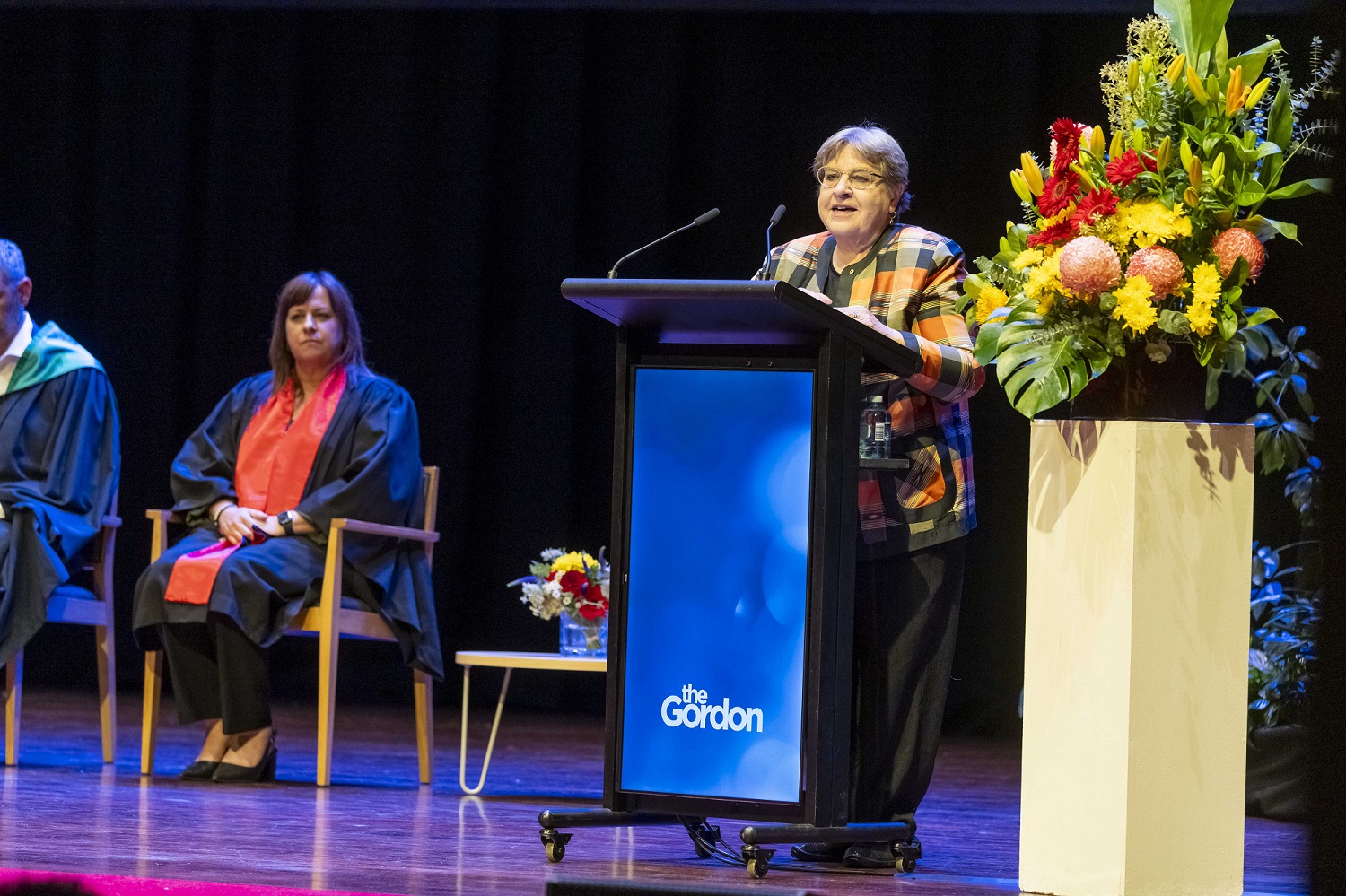 Image of Board Chair Trish Crossin AM at the recent The Gordon Graduation Ceremony.