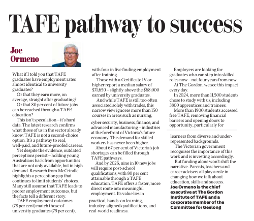 TAFE pathway to success