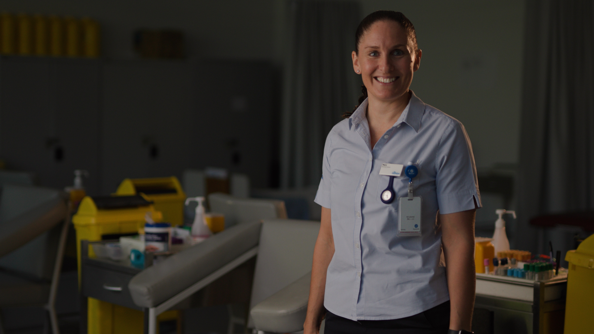 Photo of Award-winning student, Mary Brodie in a hospital environment