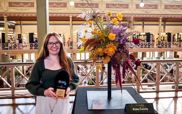 Bridie Conway wins gold at Melbourne International Flower and Garden Show_Intermediate Student