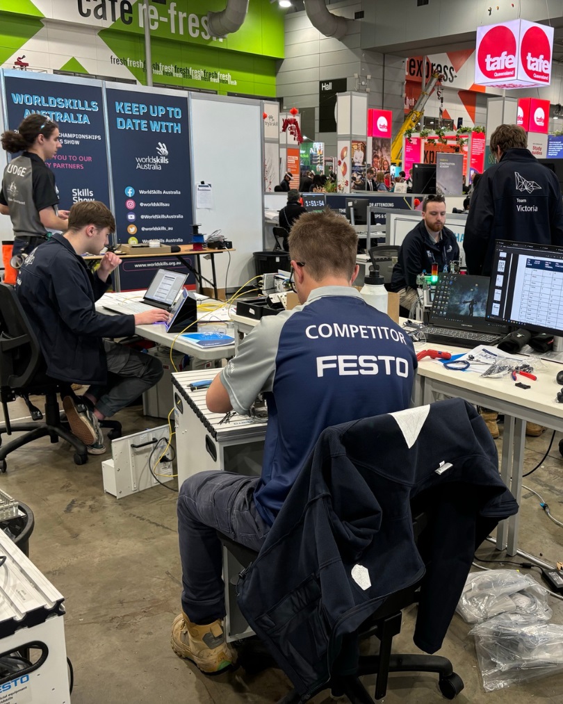 Mechatronics student, Arnold Shanahan, competing at the National WorldSkills Competition in Brisbane, Queensland.