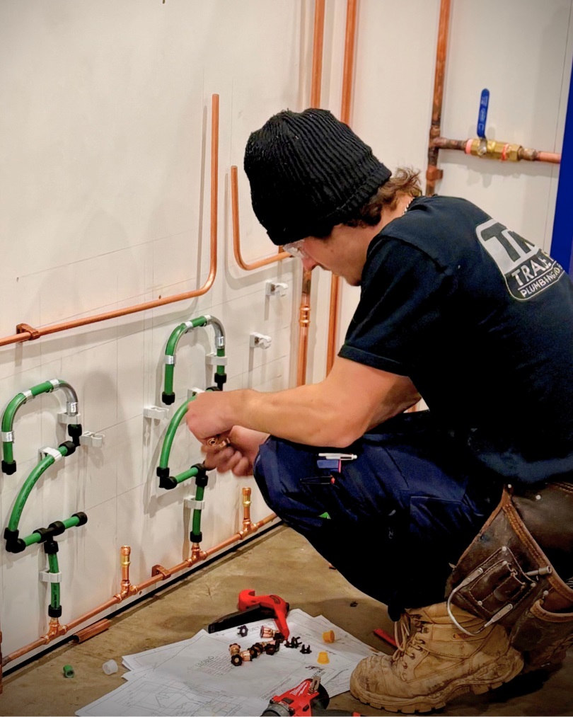 Plumbing & Heating student, Caden Currer, competing at the National WorldSkills Competition in Brisbane, Queensland.