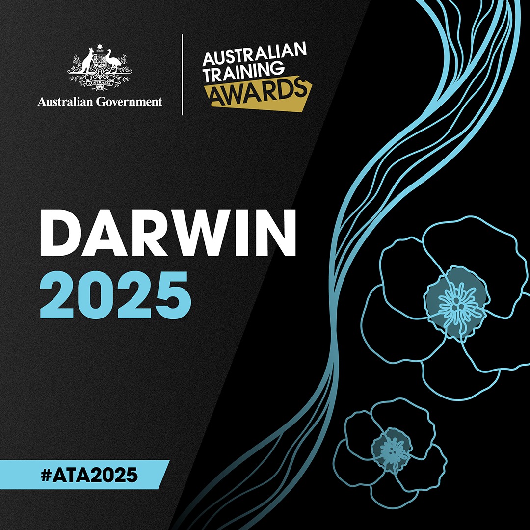 Decroative graphic for the Australian Training Awards in Darwin #ATA2025