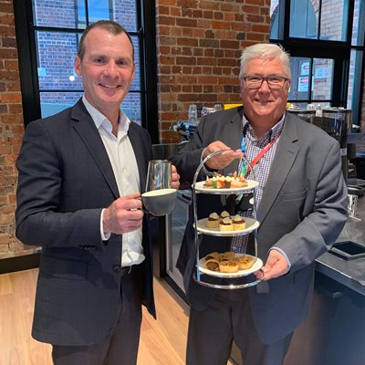 Bill Mithen and Joe Ormeno launch Feed Geelong Appeal
